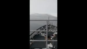 Coast Guard Cutter Bristol Bay Heads Home to Detroit Across Frozen Lake Erie