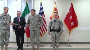 Lt. Gen. Ben Hodges Presents Awards at  Vicenza Military Community