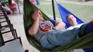 Marines Relax before Going Home