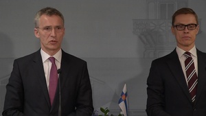 NATO Secretary General Visits Finland - Joint Press Point