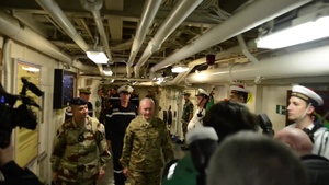 Chairman Joint Chief's of Staff General Martin E. Dempsey Visits French Aircraft Carrier