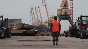 Riga port M1A2 Offload Operation Atlantic Resolve