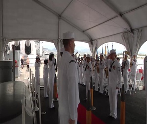 Navy Reserve 100th Anniversary Ceremony aboard the U.S.S. Missouri