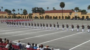 US Marine Corps Silent Drill Platoon Performs
