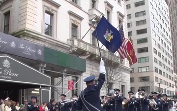 The ANG Band of The Northeast Marches up 5th Avenue