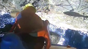 Coast Guard Hoists Migrant to Safety