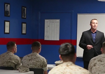Dakota Meyer visits Marines at the 2nd MLG Corporals Course