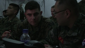 ROKMC Commandant at the COC on Camp Mujuk