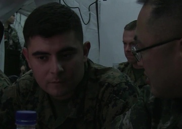 ROKMC Commandant at the COC on Camp Mujuk