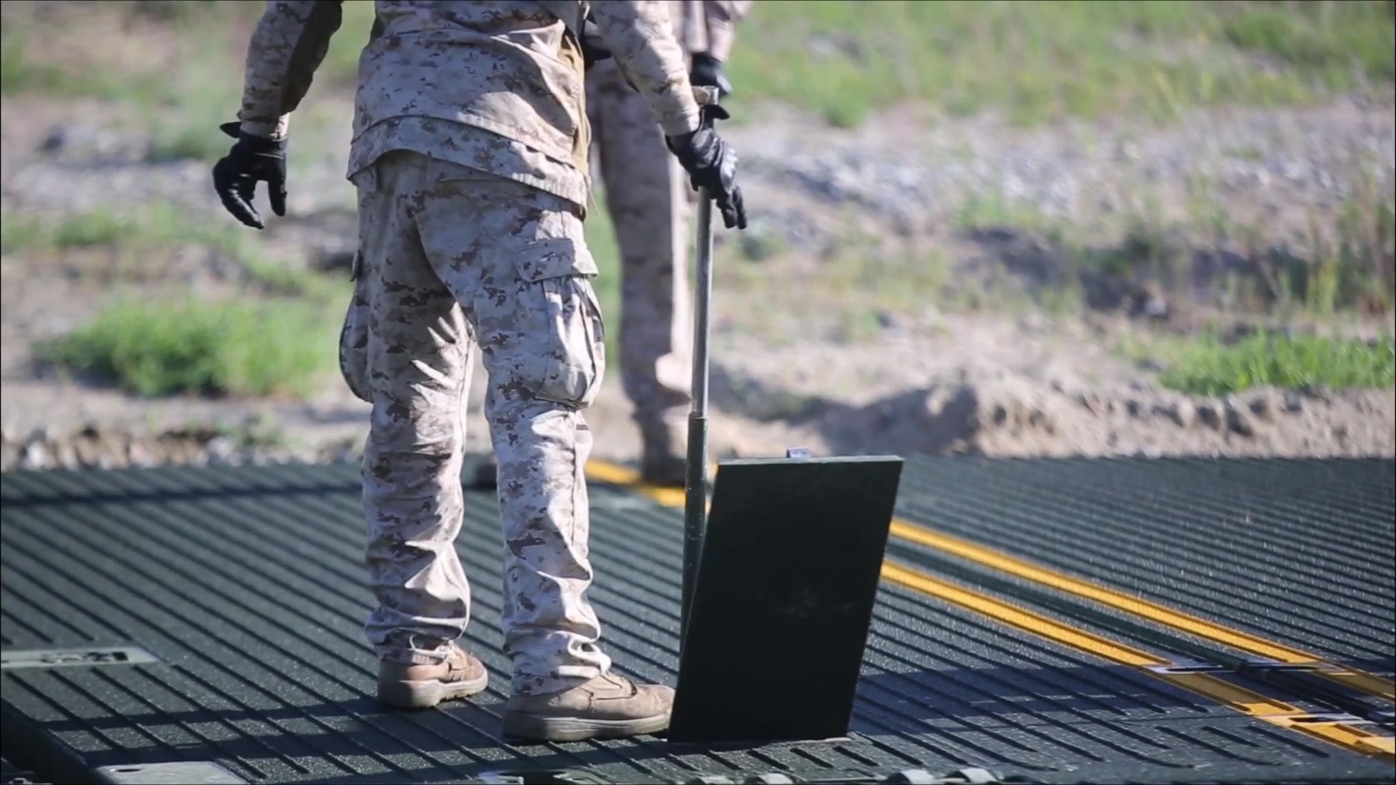 B-roll of Marines with Bridge Company, 7th Engineer battalion, 1st Marine Logistics Group, constructed an improvised ribbon bridge and medium girder bridge at Lake Elsinore, Calif., March 24. These capabilities provide critical mobility in operational environments as well as potential humanitarian assistance operations. Lake Elsinore offers the only geographic location within 250 miles capable of assembling both bridges at the same site.