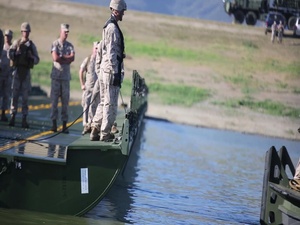 Marines build IRB across Lake Elsinore