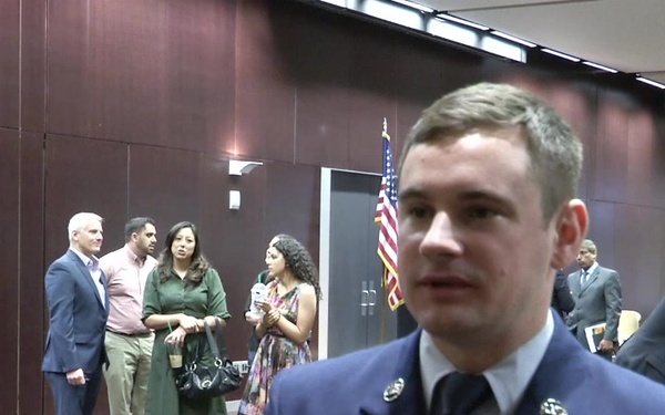 Senior Airman Jacob Gagnon Interview - Secretary of Defense Visits ASU