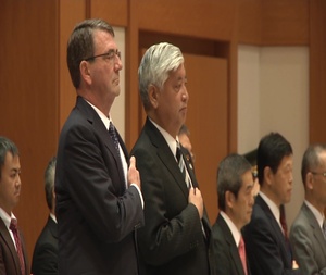 SECDEF First Press Conference in Japan