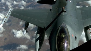 U.S. KC-135 Refuels Royal Netherlands F-16