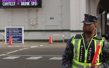 Sailor Goes Above and Beyond to Move Traffic