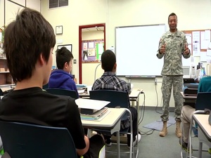 Lt. Gen. Thomas P. Bostick Visits Zama American Middle School