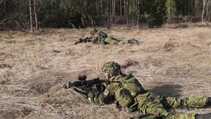 Estonian and U.S. Soldiers engage in Operation Tornado