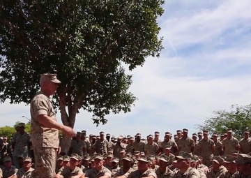 Commander of U.S. Marine Corps Forces, Pacific, addresses