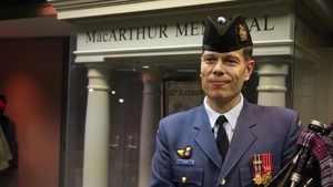 Canadian Royal Air Force Capt. Fraser Clark, the conducting officer with 8th Wing Trenton Pipes and Drums