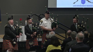 B-Roll  Pierce County Law Enforcement Memorial with 42nd Military Police Brigade