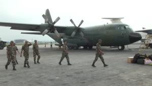 Nations Unload Relief Supplies - Nepal HADR