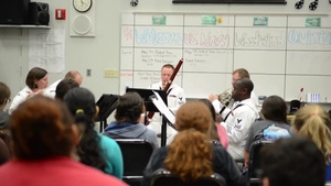 Navy Band Southeast quintet visits school for Fleet Week Port Everglades