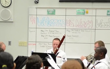 Navy Band Southeast quintet visits school for Fleet Week Port Everglades