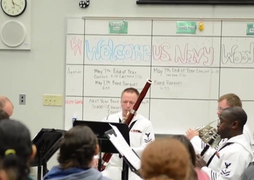 Navy Band Southeast quintet visits school for Fleet Week Port Everglades