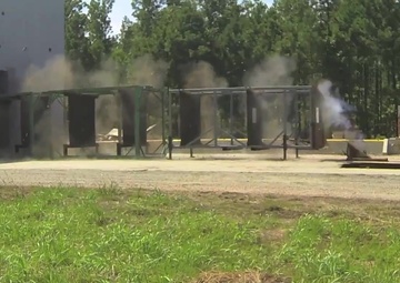 Electromagnetic Railgun Fires High Velocity Projectile (HVP)
