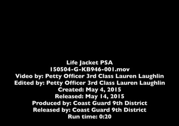 Life Jacket Public Service Announcement