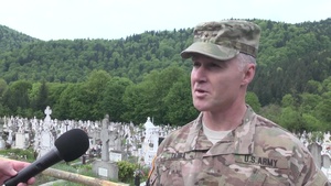 Brig. Gen. Mike Tarsa Sinaia Cemetary Social Media Clip