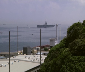 USS George Washington Leaves Japan Broll