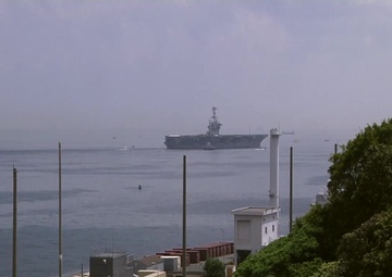 USS George Washington Leaves Japan Broll