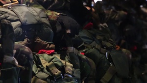 B-roll: Romanian Paratroopers Join Crisis Response Marines for Jump Operations