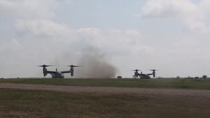 B-roll: Ospreys in Romania: U.S. Marine MV-22s join multilateral exercise during Platinum Eagle 15