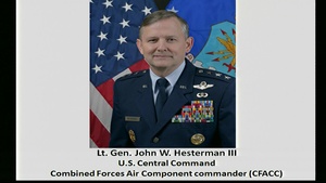 Lt. Gen. John W. Hesterman III, Combined Forces Air Component Commander (CFACC) Press Brief