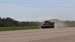 Task Force Estonia Practices Tank Movement for Operation Able Falcon