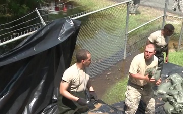La. National Guard Engineers Protect Infrastructure Ahead of Flood
