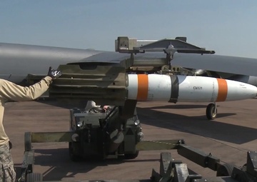 Air Force loads Navy Mines to B-52