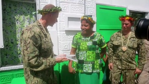 Service Members Finish Renovating Kiribati School