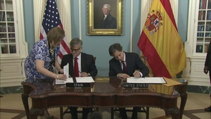 Signing of the U.S.-Spain Amendment
