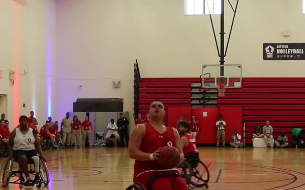 2015 DoD Warrior Games - Wheelchair Basketball Army vs Marines B-Roll