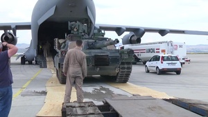 M1A2 Abrams Tank Offload in Bulgaria B-Roll