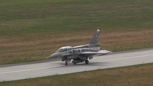 F-16 Takeoffs During AvDet Rotation 15-3 Exercise Ramstein Guard