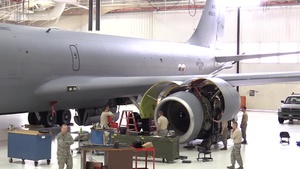 KC-135R Engine Replacement Time Lapse