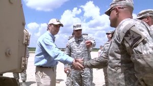 VIPs Tour KSNG Units at Fort Riley