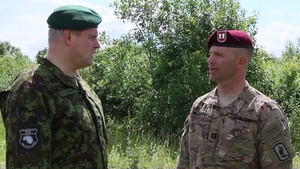 Estonian Chief of Defense Visits U.S. Soldiers during live fire exercise