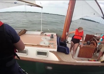 Coast Guard Responds to Sinking Sailboat off Annapolis, Md.