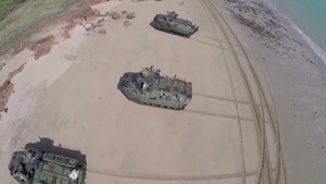 Aerial View of Amphibious Landing