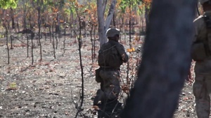 U.S. Marines and Australian soldiers destroy the enemy during assault drill